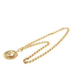 CHANEL Gold Logo Necklace